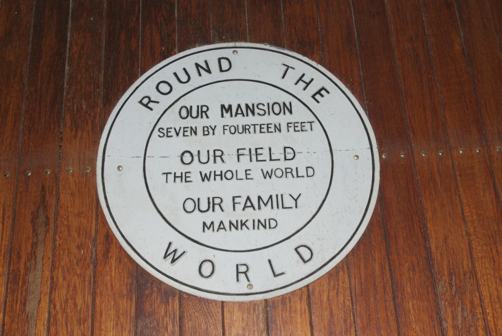 Plaque on an old truck which was driven around most of Africa in the early 20th century.